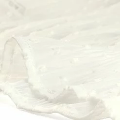 Allegra K Women's Peter Pan Collar Long Sleeve Sheer Swiss Dots Chiffon Blouse