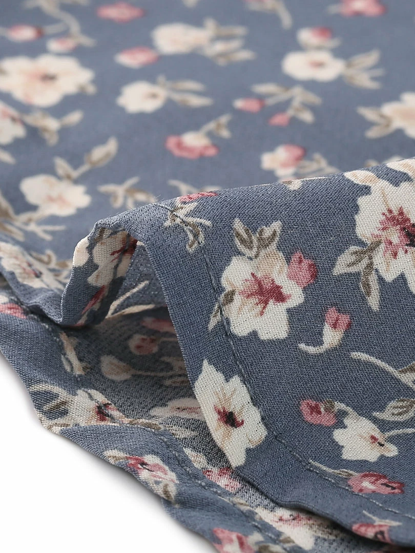 Allegra K Women's Side Bow Tie Neck Long Sleeve Ruffled Floral Blouse 26 Allegra K Women's Side Bow Tie Neck Long Sleeve Ruffled Floral Blouse