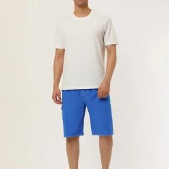 Allegra K Men's Summer Solid Shorts Drawstring Elastic Waist Swim Beach Board Shorts Pants