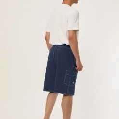 Allegra K Men's Summer Solid Shorts Drawstring Elastic Waist Swim Beach Board Shorts Pants