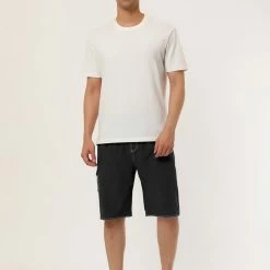 Allegra K Men's Summer Solid Shorts Drawstring Elastic Waist Swim Beach Board Shorts Pants