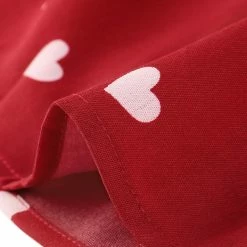 Allegra K Women's Heart Pattern Doll Collar Lace Decor Long Sleeve Tiered Dress