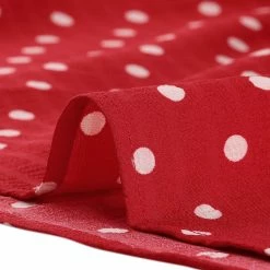 Allegra K Women's Long Sleeve Dots Ruffle Dress