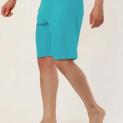 Allegra K Men's Board Shorts Solid Color Elastic Waist Drawstring Beach Swimwear Shorts 35 Allegra K Men's Board Shorts Solid Color Elastic Waist Drawstring Beach Swimwear Shorts