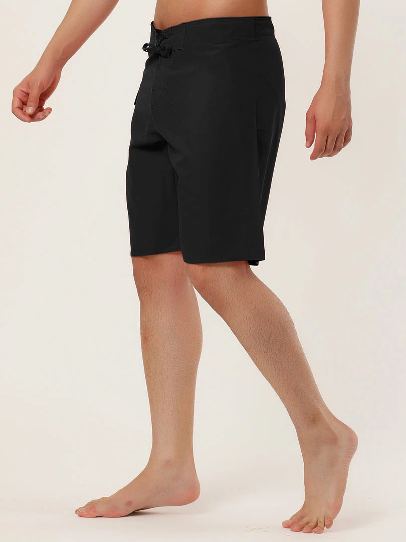 Allegra K Men's Board Shorts Solid Color Elastic Waist Drawstring Beach Swimwear Shorts 11 Allegra K Men's Board Shorts Solid Color Elastic Waist Drawstring Beach Swimwear Shorts