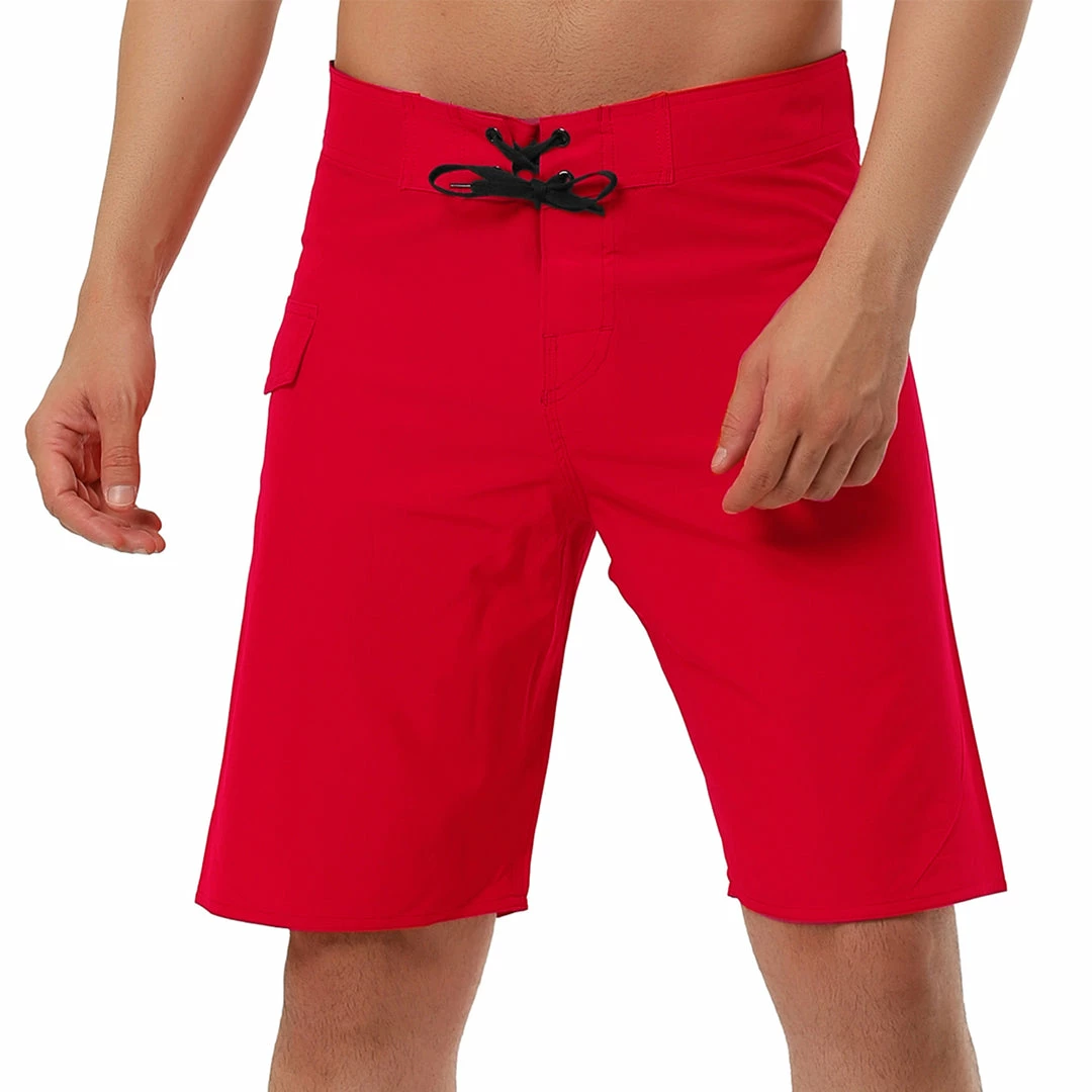 Allegra K Men's Board Shorts Solid Color Elastic Waist Drawstring Beach Swimwear Shorts 4 Allegra K Men's Board Shorts Solid Color Elastic Waist Drawstring Beach Swimwear Shorts