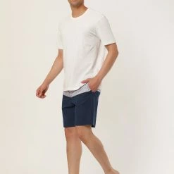 Allegra K Men's Summer Color Block Shorts Drawstring Stripe Swim Beach Board Shorts