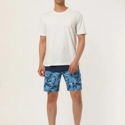 Allegra K Men's Summer Color Block Shorts Drawstring Stripe Swim Beach Board Shorts