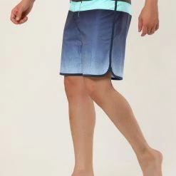 Allegra K Men's Summer Color Block Shorts Drawstring Stripe Swim Beach Board Shorts