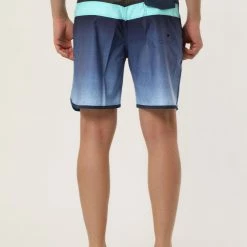 Allegra K Men's Summer Color Block Shorts Drawstring Stripe Swim Beach Board Shorts