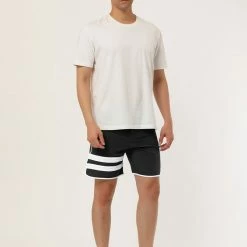 Allegra K Men's Board Shorts Summer Color Block Striped Drawstring Waist Swimwear Shorts 73 Allegra K Men's Board Shorts Summer Color Block Striped Drawstring Waist Swimwear Shorts