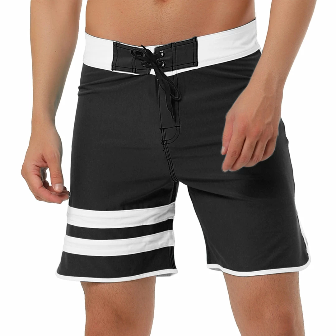 Allegra K Men's Board Shorts Summer Color Block Striped Drawstring Waist Swimwear Shorts 34 Allegra K Men's Board Shorts Summer Color Block Striped Drawstring Waist Swimwear Shorts