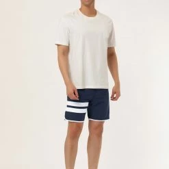 Allegra K Men's Board Shorts Summer Color Block Striped Drawstring Waist Swimwear Shorts 61 Allegra K Men's Board Shorts Summer Color Block Striped Drawstring Waist Swimwear Shorts