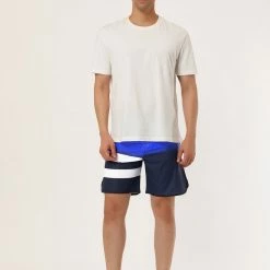 Allegra K Men's Board Shorts Summer Color Block Striped Drawstring Waist Swimwear Shorts 54 Allegra K Men's Board Shorts Summer Color Block Striped Drawstring Waist Swimwear Shorts