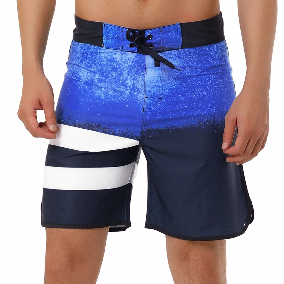 Allegra K Men's Board Shorts Summer Color Block Striped Drawstring Waist Swimwear Shorts 16 Allegra K Men's Board Shorts Summer Color Block Striped Drawstring Waist Swimwear Shorts