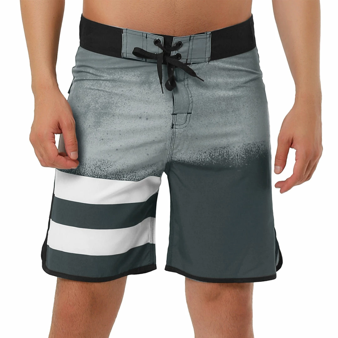 Allegra K Men's Board Shorts Summer Color Block Striped Drawstring Waist Swimwear Shorts 10 Allegra K Men's Board Shorts Summer Color Block Striped Drawstring Waist Swimwear Shorts