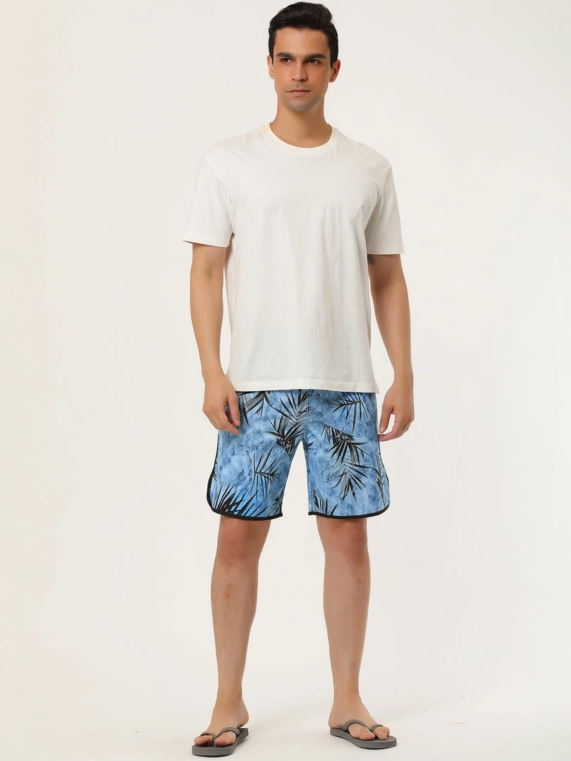 Allegra K Men's Printed Swim Shorts Summer Pattern Beach Surfing Drawstring Board Shorts 24 Allegra K Men's Printed Swim Shorts Summer Pattern Beach Surfing Drawstring Board Shorts