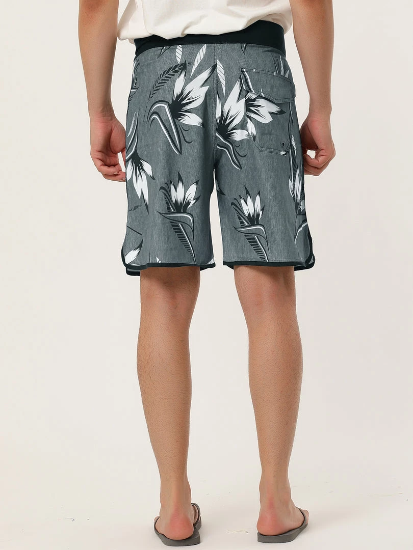 Allegra K Men's Printed Swim Shorts Summer Pattern Beach Surfing Drawstring Board Shorts 20 Allegra K Men's Printed Swim Shorts Summer Pattern Beach Surfing Drawstring Board Shorts