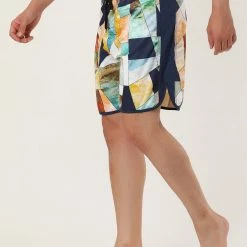 Allegra K Men's Printed Swim Shorts Summer Pattern Beach Surfing Drawstring Board Shorts 35 Allegra K Men's Printed Swim Shorts Summer Pattern Beach Surfing Drawstring Board Shorts