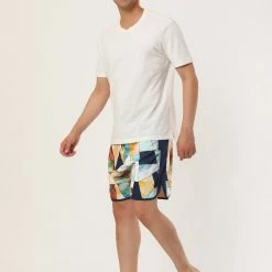 Allegra K Men's Printed Swim Shorts Summer Pattern Beach Surfing Drawstring Board Shorts 37 Allegra K Men's Printed Swim Shorts Summer Pattern Beach Surfing Drawstring Board Shorts