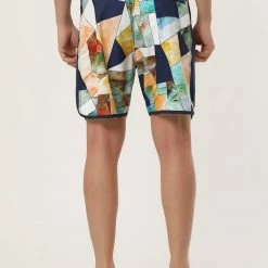 Allegra K Men's Printed Swim Shorts Summer Pattern Beach Surfing Drawstring Board Shorts 38 Allegra K Men's Printed Swim Shorts Summer Pattern Beach Surfing Drawstring Board Shorts