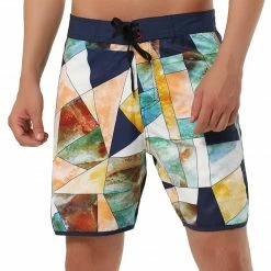 Allegra K Men's Printed Swim Shorts Summer Pattern Beach Surfing Drawstring Board Shorts 34 Allegra K Men's Printed Swim Shorts Summer Pattern Beach Surfing Drawstring Board Shorts