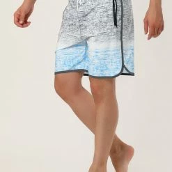 Allegra K Men's Summer Printed Drawstring Color Block Swim Beach Shorts Boardshorts 83 Allegra K Men's Summer Printed Drawstring Color Block Swim Beach Shorts Boardshorts