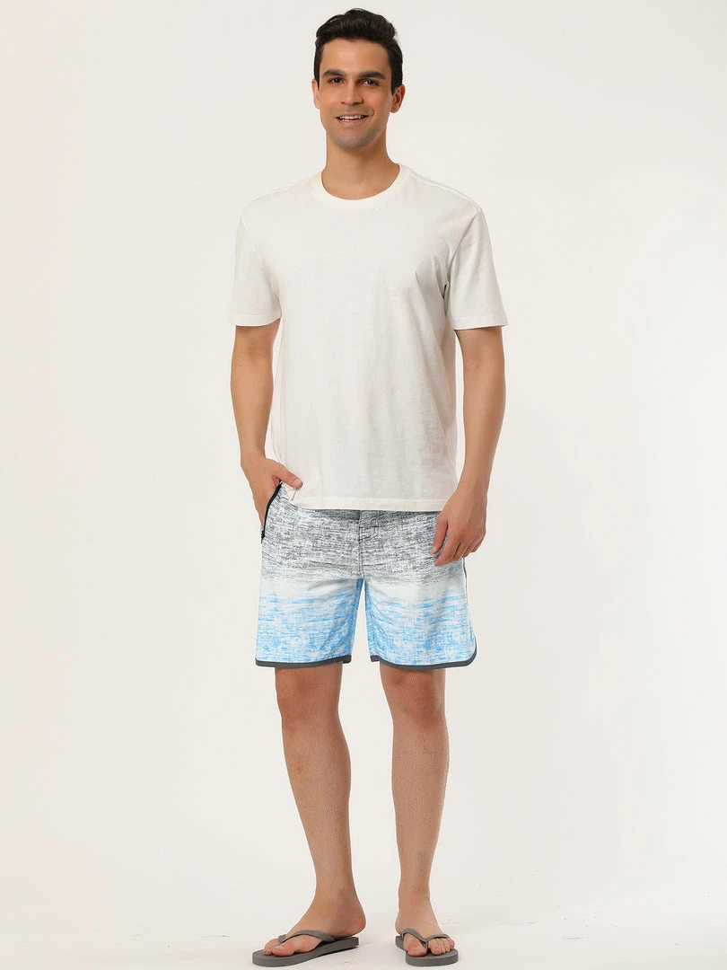 Allegra K Men's Summer Printed Drawstring Color Block Swim Beach Shorts Boardshorts 42 Allegra K Men's Summer Printed Drawstring Color Block Swim Beach Shorts Boardshorts