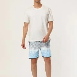 Allegra K Men's Summer Printed Drawstring Color Block Swim Beach Shorts Boardshorts 85 Allegra K Men's Summer Printed Drawstring Color Block Swim Beach Shorts Boardshorts