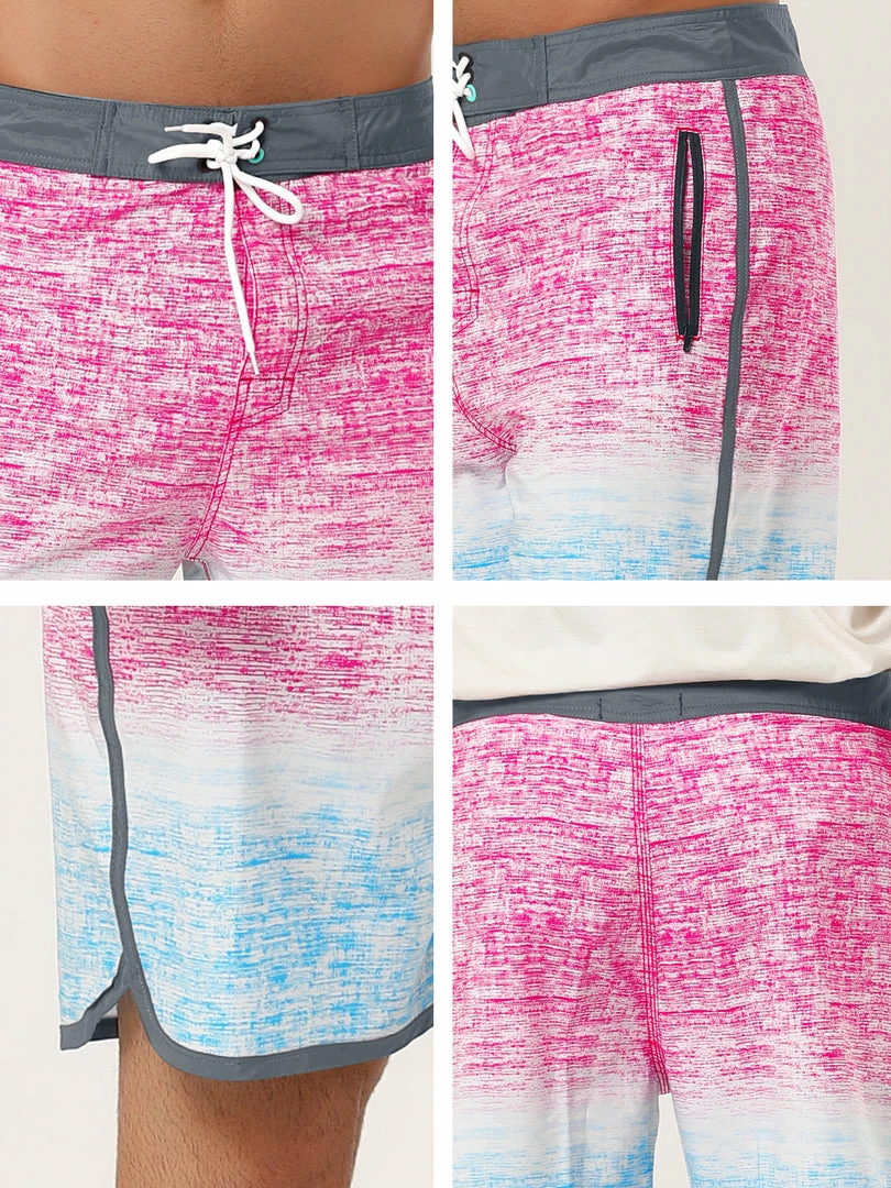 Allegra K Men's Summer Printed Drawstring Color Block Swim Beach Shorts Boardshorts 39 Allegra K Men's Summer Printed Drawstring Color Block Swim Beach Shorts Boardshorts