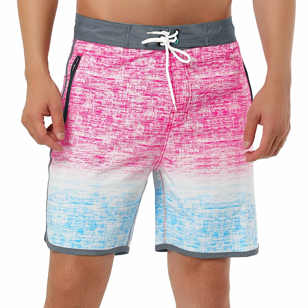 Allegra K Men's Summer Printed Drawstring Color Block Swim Beach Shorts Boardshorts 34 Allegra K Men's Summer Printed Drawstring Color Block Swim Beach Shorts Boardshorts