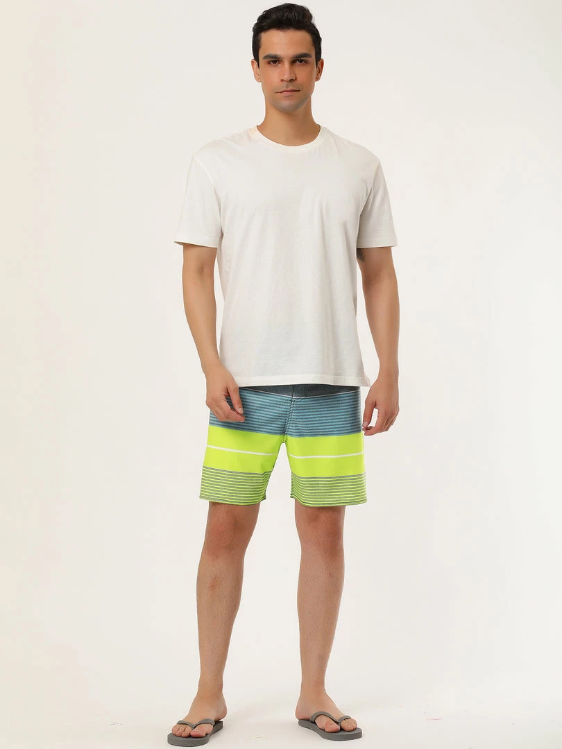 Allegra K Men's Summer Printed Drawstring Color Block Swim Beach Shorts Boardshorts 30 Allegra K Men's Summer Printed Drawstring Color Block Swim Beach Shorts Boardshorts