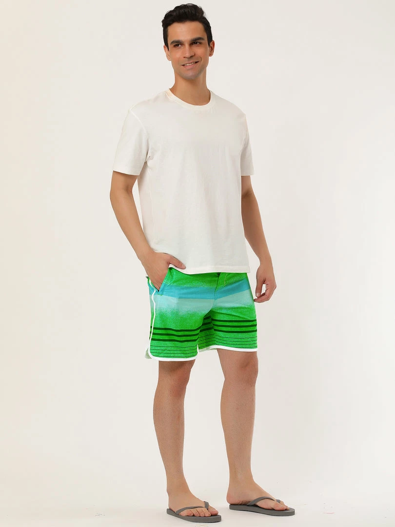 Allegra K Men's Summer Printed Drawstring Color Block Swim Beach Shorts Boardshorts 19 Allegra K Men's Summer Printed Drawstring Color Block Swim Beach Shorts Boardshorts