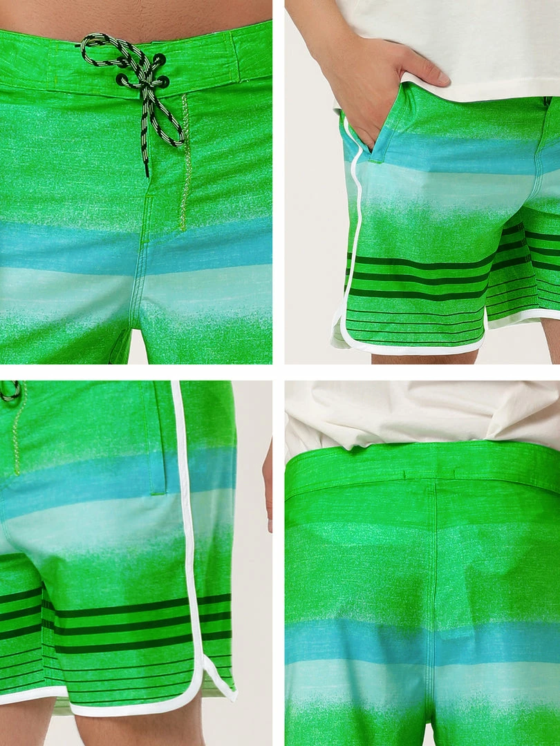 Allegra K Men's Summer Printed Drawstring Color Block Swim Beach Shorts Boardshorts 21 Allegra K Men's Summer Printed Drawstring Color Block Swim Beach Shorts Boardshorts