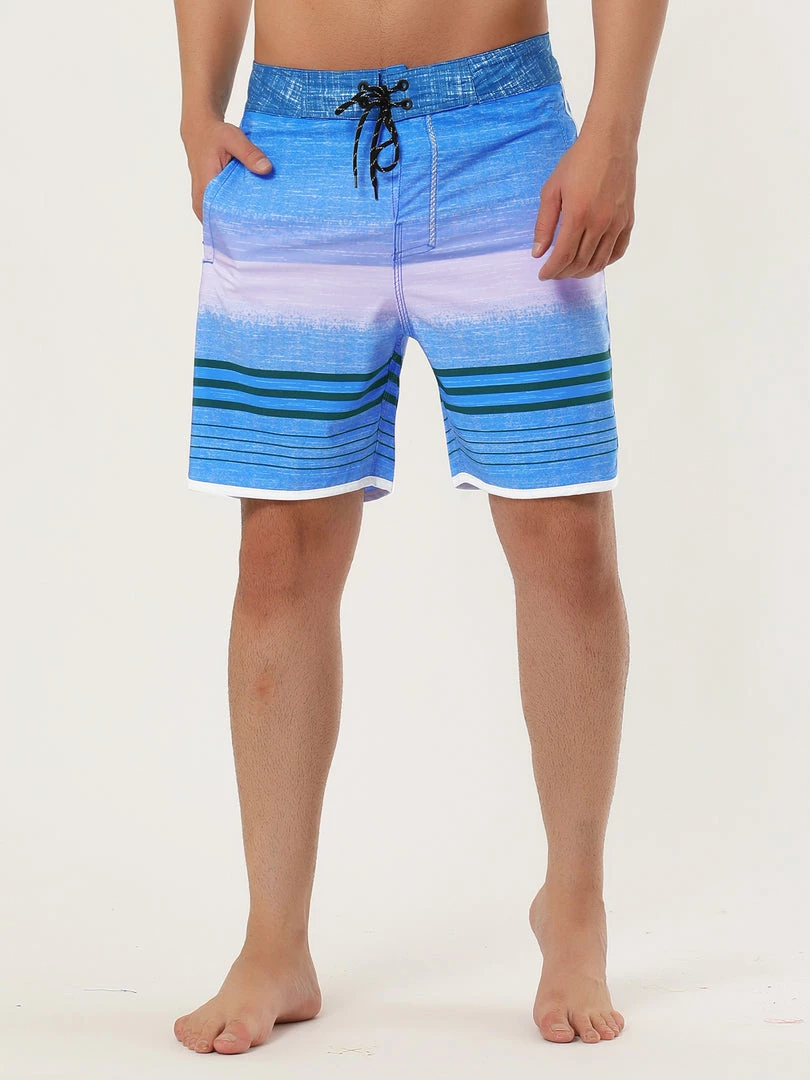 Allegra K Men's Summer Printed Drawstring Color Block Swim Beach Shorts Boardshorts 11 Allegra K Men's Summer Printed Drawstring Color Block Swim Beach Shorts Boardshorts