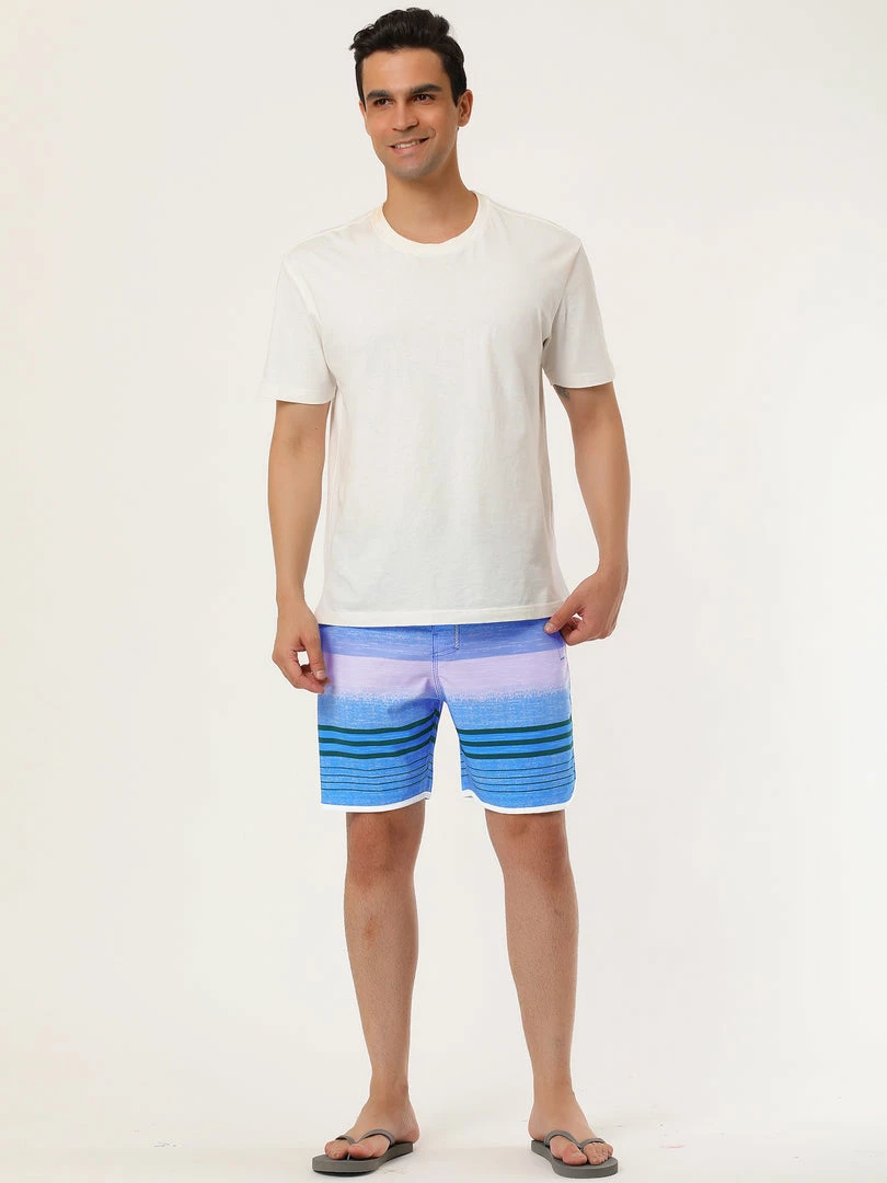 Allegra K Men's Summer Printed Drawstring Color Block Swim Beach Shorts Boardshorts 12 Allegra K Men's Summer Printed Drawstring Color Block Swim Beach Shorts Boardshorts