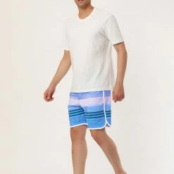 Allegra K Men's Summer Printed Drawstring Color Block Swim Beach Shorts Boardshorts 55 Allegra K Men's Summer Printed Drawstring Color Block Swim Beach Shorts Boardshorts