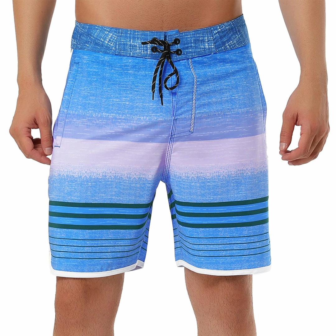 Allegra K Men's Summer Printed Drawstring Color Block Swim Beach Shorts Boardshorts 10 Allegra K Men's Summer Printed Drawstring Color Block Swim Beach Shorts Boardshorts