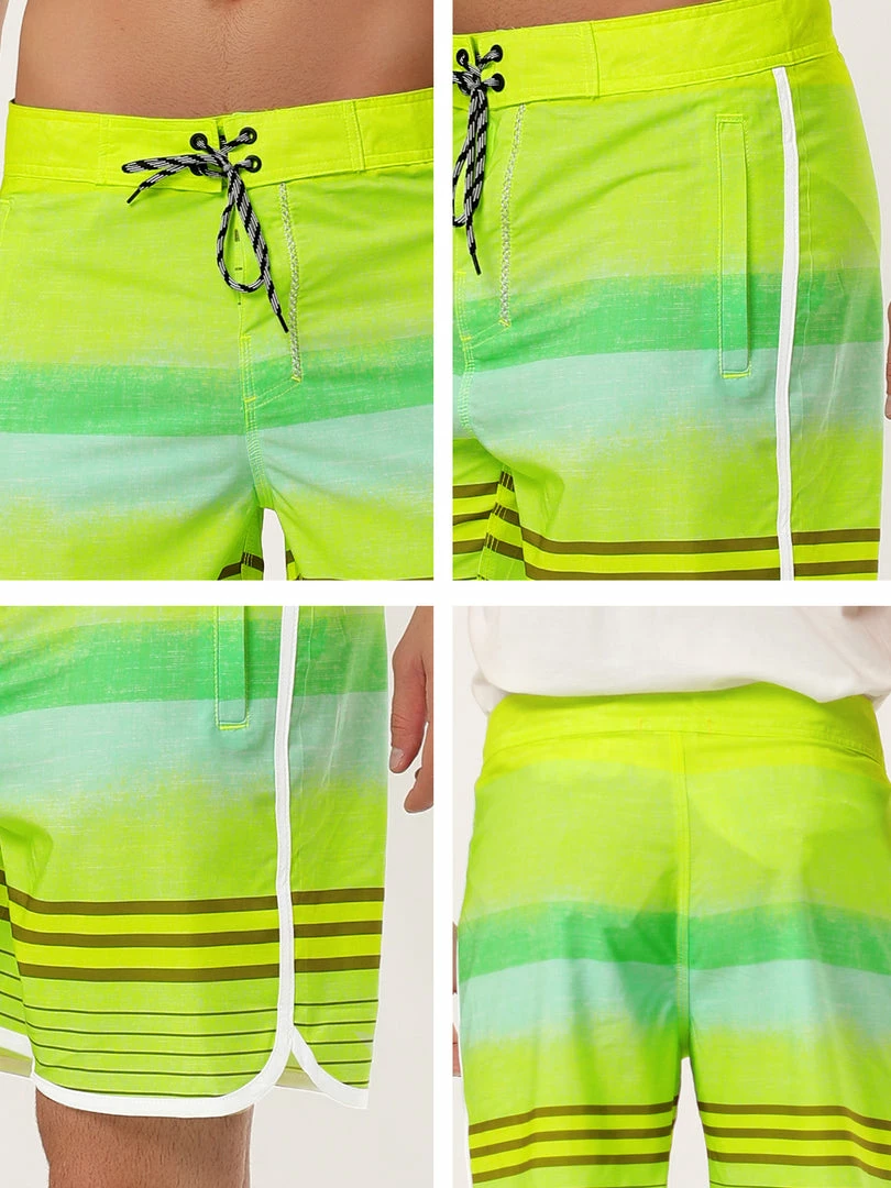 Allegra K Men's Summer Printed Drawstring Color Block Swim Beach Shorts Boardshorts 9 Allegra K Men's Summer Printed Drawstring Color Block Swim Beach Shorts Boardshorts