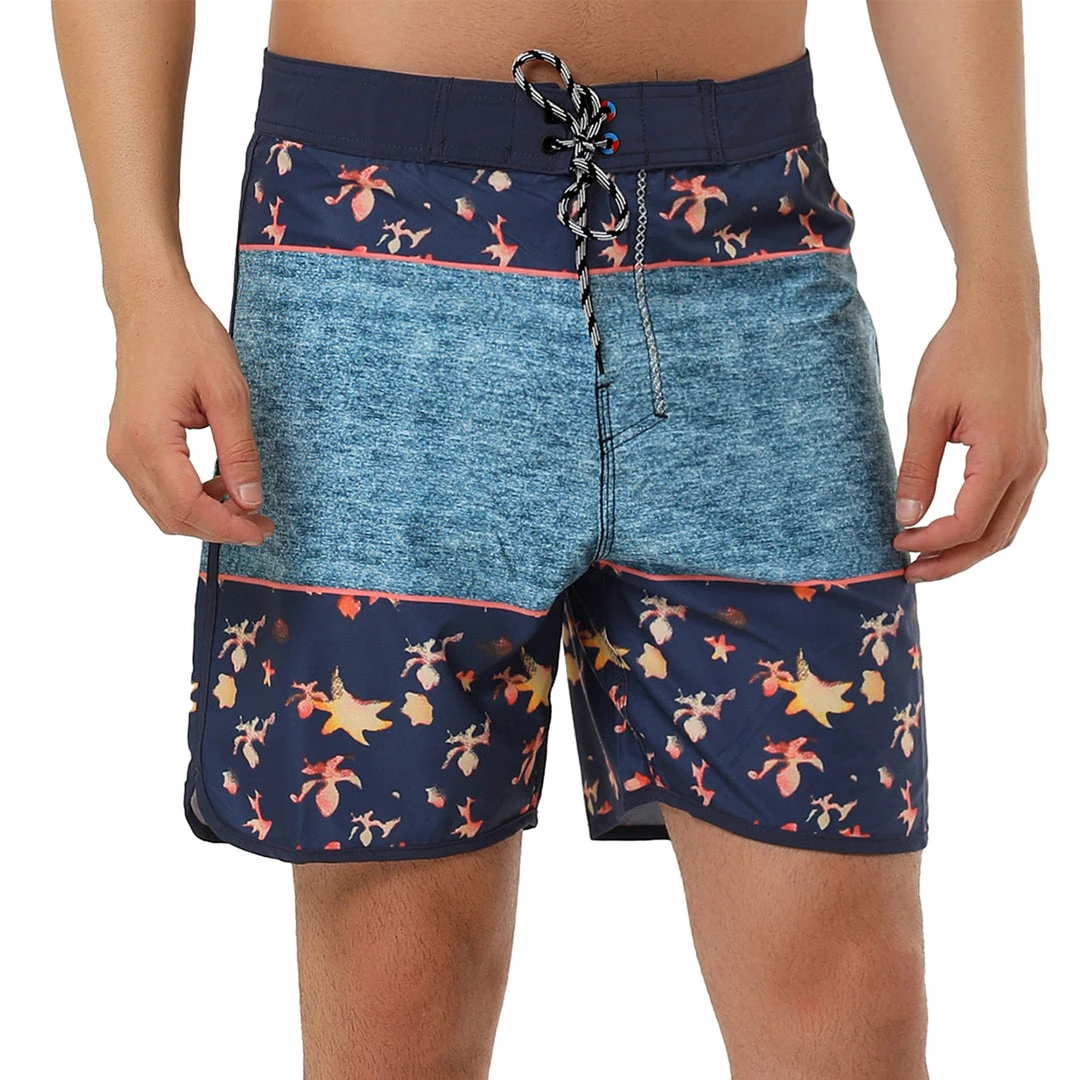 Allegra K Men's Swim Shorts Summer Contrast Color Drawstring Waist Beach Board Shorts 22 Allegra K Men's Swim Shorts Summer Contrast Color Drawstring Waist Beach Board Shorts