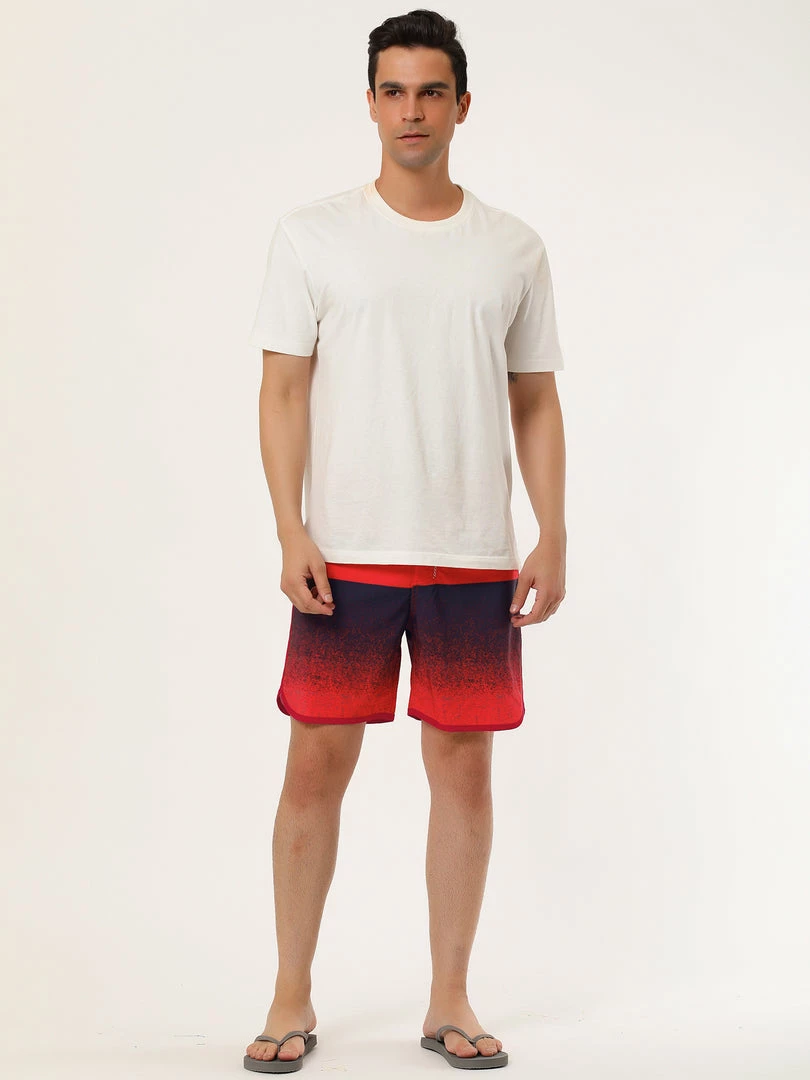 Allegra K Men's Swim Shorts Summer Contrast Color Drawstring Waist Beach Board Shorts 12 Allegra K Men's Swim Shorts Summer Contrast Color Drawstring Waist Beach Board Shorts