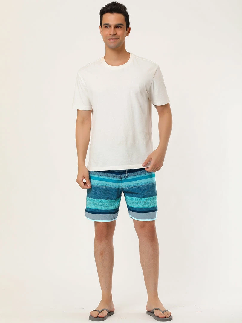 Allegra K Men's Swim Shorts Summer Contrast Color Drawstring Waist Beach Board Shorts 6 Allegra K Men's Swim Shorts Summer Contrast Color Drawstring Waist Beach Board Shorts