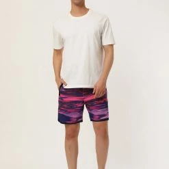 Allegra K Men's Summer Drawstring Waist Contrast Color Printed Swim Shorts 36 Allegra K Men's Summer Drawstring Waist Contrast Color Printed Swim Shorts