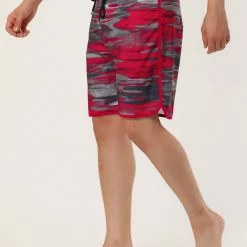 Allegra K Men's Summer Drawstring Waist Contrast Color Printed Swim Shorts 29 Allegra K Men's Summer Drawstring Waist Contrast Color Printed Swim Shorts