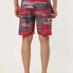 Allegra K Men's Summer Drawstring Waist Contrast Color Printed Swim Shorts 32 Allegra K Men's Summer Drawstring Waist Contrast Color Printed Swim Shorts