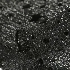 Allegra K Women's Glitter Blouse Star V Neck Semi-Sheer Tie Front Long Sleeve Shrug Top