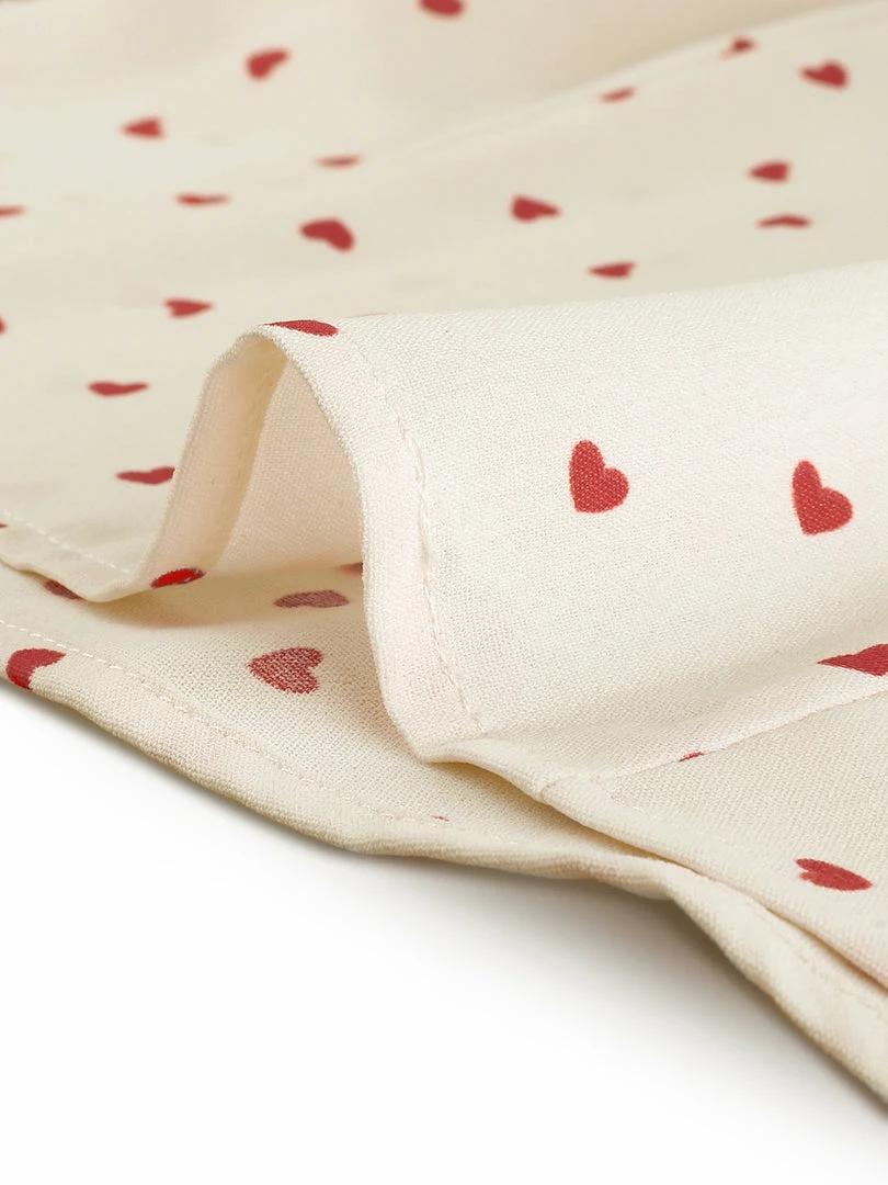 Allegra K Women's Tie Ruffle Neck Blouse Heart Print Vintage Long Sleeve Top 15 Allegra K Women's Tie Ruffle Neck Blouse Heart Print Vintage Long Sleeve Top