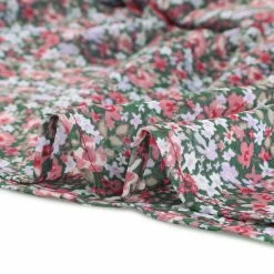 Allegra K Women's Floral Ruffle Neck Long Sleeve Keyhole Back Chiffon Babydoll Mini Dress