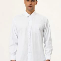 Allegra K Men's Dress Solid Shirt Regular Fit Long Sleeve Button Down Work Office Shirt 60 Allegra K Men's Dress Solid Shirt Regular Fit Long Sleeve Button Down Work Office Shirt
