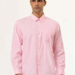 Allegra K Men's Dress Solid Shirt Regular Fit Long Sleeve Button Down Work Office Shirt 54 Allegra K Men's Dress Solid Shirt Regular Fit Long Sleeve Button Down Work Office Shirt